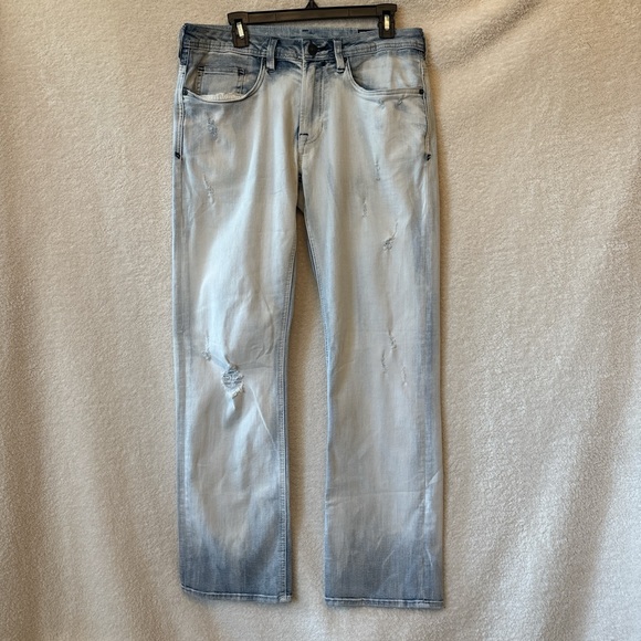 Buffalo David Bitton Men's Faded Blue Relaxed Jeans - Picture 1 of 4
